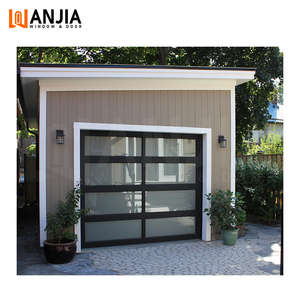 Porte de <span class=keywords><strong>garage</strong></span> sectionnelle électrique intelligente Porte de <span class=keywords><strong>garage</strong></span> à panneaux de verre Porte de <span class=keywords><strong>garage</strong></span> en aluminium à gain en bois - Product Image 4