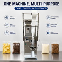 Machine automatique de remplissage et de scellage vertical pour sachets en papier/feuille, petite machine d'emballage de granulés pour épices, café, produits chimiques