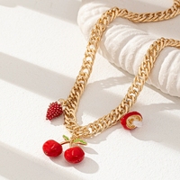 Zomer Oceaanvakantie Bohemien Damesketting Met Stervormige Kreeftenkrabschildpad Schelp Fruithangers Trendy Mode-Sieraden