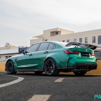 Kit de mise à niveau pour BMW M3 M4 G80 G82, style PK, fibre de carbone sèche, lèvre avant, jupe latérale, diffuseur arrière, aileron arrière, capot moteur