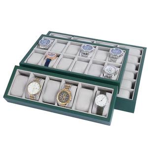 Bandeja de exhibición de <span class=keywords><strong>relojes</strong></span> de lujo verde bosque con 6/12/18/24/30 ranuras, organizador de <span class=keywords><strong>relojes</strong></span> de cuero PU premium <span class=keywords><strong>para</strong></span> cajones, armarios y vitrinas de venta al por menor - Product Image 5