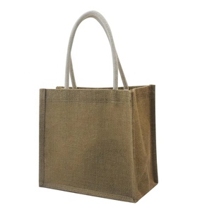 <strong>Wholesale</strong> Natural Linen Handbags Custom Logo Beach Eco Friendly Reusable Gift Retail Shopping <strong>Bags</strong> Beige Black <strong>Jute</strong> <strong>Tote</strong> <strong>Bags</strong> - Product Image 3