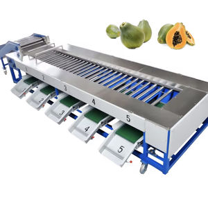 Machine de tri automatique de légumes et de fruits, équipement durable à prix d'usine, contrôlée par PLC, en acier inoxydable 304, pour calibrage de taille - Product Image 3