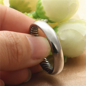 European American Style <b>Titanium</b> Steel Shiny Striped <b>Ring</b> Retro Trendy Women's Punk Stainless Steel <b>Ring</b> Gift Jewelry - Product Image 3
