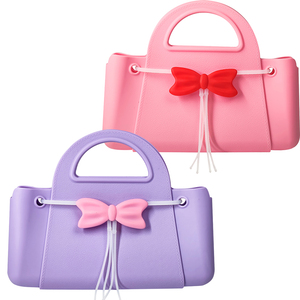 Mignon noeud point Silicone <span class=keywords><strong>sac</strong></span> à <span class=keywords><strong>main</strong></span> pour adolescents filles enfants porte-monnaie portefeuille accessoire <span class=keywords><strong>sac</strong></span> d'argent - Product Image 4