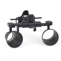 Flip-Up 3.0x Dental Loupes, Clip-On Binocular Magnifier, Adjustable Interpupillary Distance, Fits Prescription Glasses