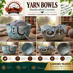 Handcrafted Durable Modern Ceramic Yarn Bowl Knitting Yarn Holder Decorative Bowls for Home Studio and Gift Use - Product Image 5