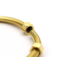 Bracelet à vis en acier inoxydable plaqué or en cuir pour homme Fermoir magnétique Géométrique Bijoux de mode Étanche Personnalisé