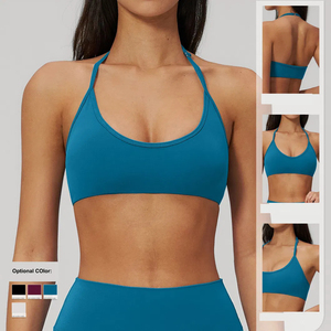 Conjunto Deportivo de Yoga para <span class=keywords><strong>Mujer</strong></span>, de Secado Rápido y Transpirable, de 2 Piezas, Cintura Elástica, Logotipo Frontal, Ropa Deportiva de Cintura Alta - Product Image 5