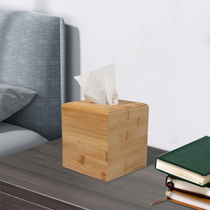 Cajas de Almacenamiento de Papel de Bambú Natural WDF, Caja de Pañuelos Moderna y Ecológica para Cocina y Baño - Product Image 4