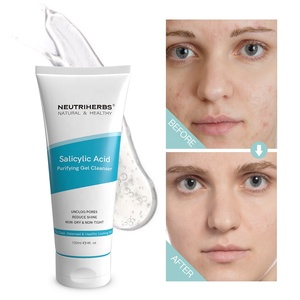 Crema espumosa limpiadora profunda de etiqueta privada Limpiador de ácido salicílico <span class=keywords><strong>facial</strong></span>