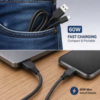 Câble USB C, câble USB A vers USB C, câble de charge rapide 3A, câble de synchronisation de données, cordon de charge en PVC pour smartphone