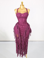 Robe de soirée élégante et polyvalente pour femme, style printemps 2026, nouvelle collection, en dentelle, légère et luxueuse, pour les vacances