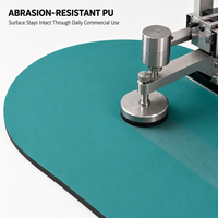 Tapis de yoga en caoutchouc PU 4,5 mm 183x68 cm, demi-rond à une extrémité arrondie, antidérapant, pour Pilates, avec logo personnalisé, fabricant ODM