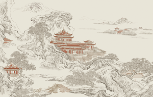 <span class=keywords><strong>Papier</strong></span> <span class=keywords><strong>peint</strong></span> mural en relief de <span class=keywords><strong>style</strong></span> chinois avec paysage de <span class=keywords><strong>montagne</strong></span>, vente en gros d'usine, pour salon - Product Image 3