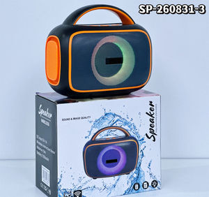 <b>Portable</b> Handheld RGB Speaker 8W Dual 57mm Iron Mesh Outdoor Wireless Speaker BT TF USB FM <b>Radio</b> Playback - Product Image 1