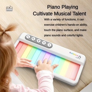 Tastiera Elettronica per Bambini, Giocattolo con Schermo Touch Luminoso, Educativo Interattivo in Plastica, 5 Strumenti, 13 <span class=keywords><strong>Melodie</strong></span>, 3 Batterie AAA - Product Image 2