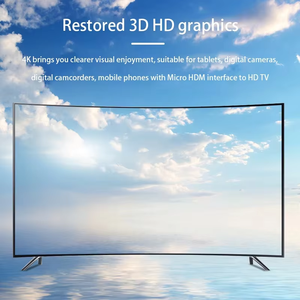 Xput Offre Spéciale <span class=keywords><strong>HDMI</strong></span> <span class=keywords><strong>vers</strong></span> Micro <span class=keywords><strong>HDMI</strong></span> câble 4K60Hz 3D mâle à mâle câble en cuivre pour <span class=keywords><strong>Ipad</strong></span> Mobile ordinateur portable <span class=keywords><strong>Tv</strong></span> projecteur moniteur - Product Image 4