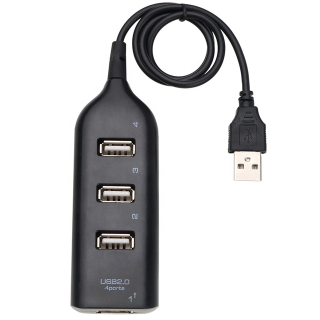 Mini 4 Ports Socket USB Hub Adapter Splitter Expansion Interface USB 2.0 Hubs for Computer Mouse Keyboard Scanners Printers