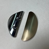 Poignées de meuble demi-lune modernes de luxe en alliage de zinc, polies multicolores pour armoires, tiroirs et penderies