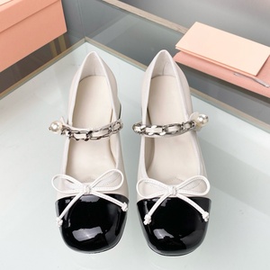 Chaussures Mary Jane à talon plateforme noir et blanc pour femmes, chaussures de soirée et de mariage, chaussures simples pour femmes, style chic, bout rond - Product Image 4
