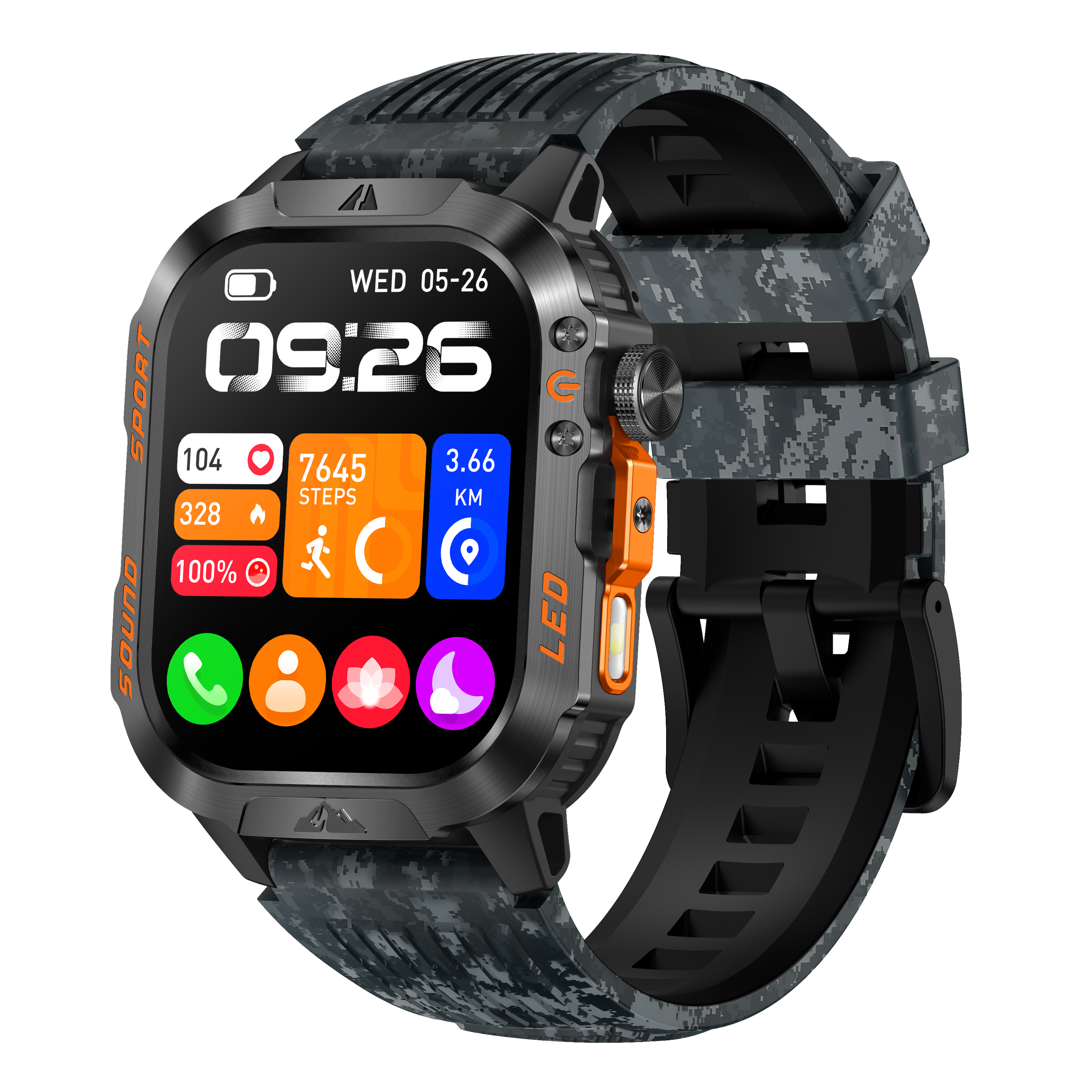 Black 2, silicone strap