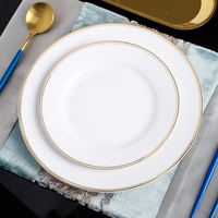 Assiettes et Couverts de Dîner Personnalisés en Porcelaine Céramique de 8 Pouces pour Restaurants et Événements – Vaisselle Américaine Personnalisable avec Logo