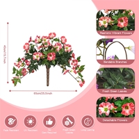 Panier de fleurs suspendu artificiel fait main en forme de volubilis pour décoration intérieure et extérieure – Vente en gros