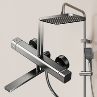 Meilleure vente en stock : Ensemble de douche thermostatique à touches piano, 4 modes, 4 sorties, jet doux, chromé – Le favori d'Europe et d'Amérique