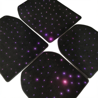 4 Alfombrillas Universales para Auto con Luz LED RGBW Integrada con Efecto Cielo Estrellado, Iluminación Personalizada para Decoración Interior de Automóviles