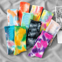 Fabricant de chaussettes tie-dye personnalisées, chaussettes colorées, OEM, ODM, marque privée, fournisseur de chaussettes tendance