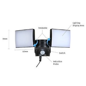 3000LM IP65 étanche LED feux <span class=keywords><strong>de</strong></span> sécurité extérieur <span class=keywords><strong>mouvement</strong></span> sécurité lumière 2 tête détecteur <span class=keywords><strong>de</strong></span> <span class=keywords><strong>mouvement</strong></span> lumière d'inondation pour <span class=keywords><strong>Garage</strong></span> - Product Image 4