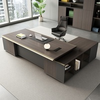 Ensemble de chaises de bureau de direction de luxe moderne en forme de L, mobilier modulaire en panneaux de bois, assemblage facile, extensible