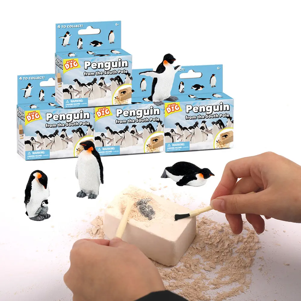 Mainan edukasi untuk anak-anak, mainan edukasi dinosaurus Penguin diy, mainan penggali untuk anak-anak