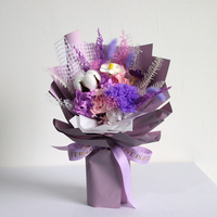 Mariage nuptiale lilas vraie fleur séchée bouquet de roses éternelles conservées