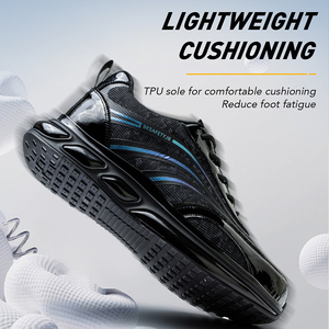 Chaussures de sport pour hommes personnalisées en usine, respirantes, en microfibre, légères, à lacets, pour la course à pied - Product Image 1