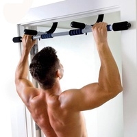 Barre de traction murale horizontale pour porte, réglable, avec poignée en mousse souple, entraîneur de force, usage commercial, tube en acier de 1,88 mm