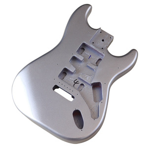 Corpo per <span class=keywords><strong>Chitarra</strong></span> Elettrica Stile ST in Argento, Kit Fai-da-Te per Costruzione <span class=keywords><strong>Chitarra</strong></span>, Accessori Metallici Lightning - Product Image 2
