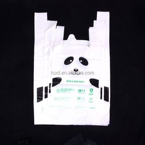 Manufacturer Printed Logo <b>Plastic</b> T-shirt <b>Bag</b> Cheap Shopping <b>Clear</b> <b>Plastic</b> Vest <b>Bag</b> for Supermarket - Product Image 2