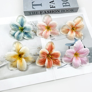Tête de fleur de lys artificielle à double pétale, réaliste, 9-10 cm, pour décoration de mariage, décoration de la maison, accessoires de photographie - Product Image 2