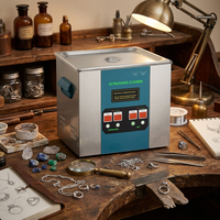 Nettoyeur à ultrasons de précision 11L 40kHz 240W avec réglage numérique du temps et de la température, réservoir en acier inoxydable pour bijoux et objets artisanaux complexes