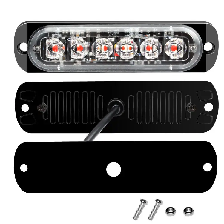 Verde ambra red12V 24V Flash 6 Led veicolo rimorchio camion Led avvertimento stroboscopico luce di ingombro laterale