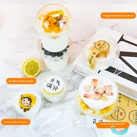 Gobelet à sauce jetable en PP à paroi simple épaissi, bol à soupe, boîte d'emballage alimentaire à emporter, boîte pour pudding, gelée, crème glacée avec couvercle, usage commercial