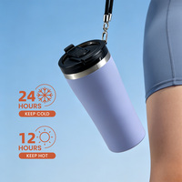 Mug isotherme de voyage personnalisé pour Noël, 20 oz, sans BPA, en acier inoxydable à double paroi, avec cordon de transport