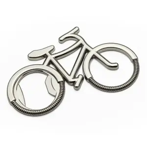 Custom Logo Zinc Alloy Bottle Opener Metal Bike Keychain Party Gift Bicycle Key Ring Beer Bottle Opener