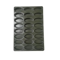 Plaque de cuisson rectangulaire professionnelle en acier aluminisé antiadhésive, écologique, durable et réutilisable, 24 cavités, 600*400mm, pour croissants