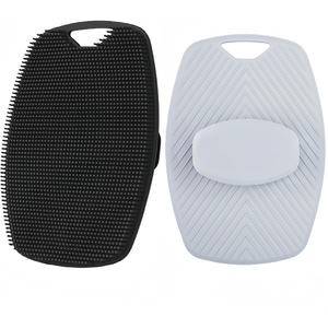 Exfoliante Corporal Ecológico de Silicona de Grado Alimenticio, Ovalado, Moderno, Cepillo de Baño Suave con Gancho - Product Image 1