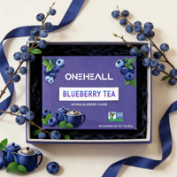 Sachets de thé aux bleuets sauvages sélectionnés ONEHEALL, thé aux bleuets, à l'hibiscus et à la rose, de qualité supérieure, à infuser chaud ou froid
