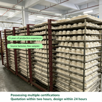 Emballage intérieur en pulpe moulée entièrement biodégradable et recyclable, respectueux de l'environnement, pour flacons cosmétiques, pots, boîtes cadeaux de maquillage
