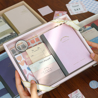 Cuaderno de tapa dura A6 B5 para la escuela, regalo, costura, encuadernación, álbum de recortes, diario, con cinta adhesiva y caja de papel.